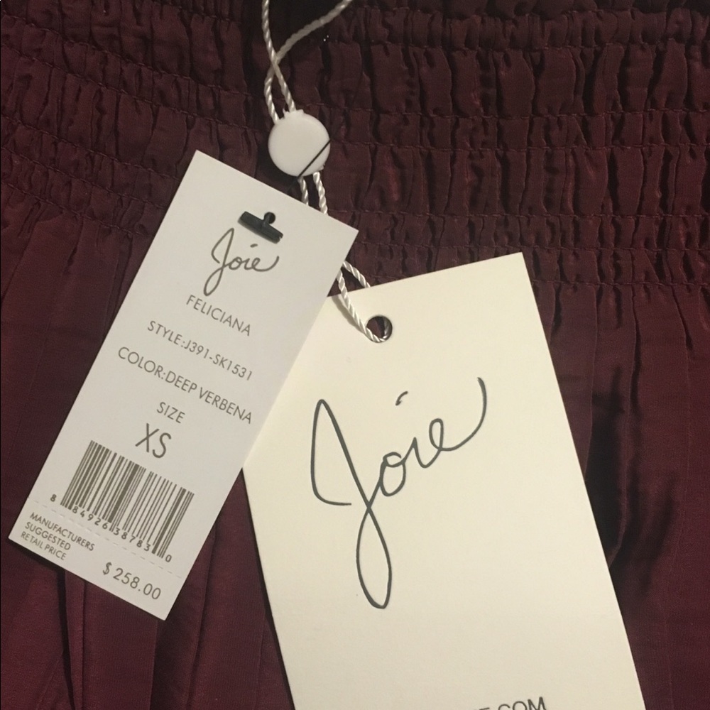 Joie Felicia Burgundy pleated skirt XS (0 or 00) - Picture 4 of 4